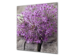 Tempered glass Cooker backsplash BS07 Desserts Series: Flower Of Garlic 3