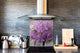 Pantalla anti-salpicaduras cocina – Frente de cocina de cristal templado – BS07 Serie desiertos: Flor De Ajo 3