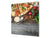 Panel de vidrio templado – Protector antisalpicaduras baños y cocinas – BS08 Serie setas y vegetales: Pizza De Verduras