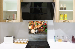 Kitchen & Bathroom splashback BS08  Mushrooms and veggies Series: Pizza Vegetables