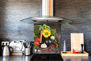 Kitchen & Bathroom splashback BS08  Mushrooms and veggies Series: Bell Pepper Vegetables
