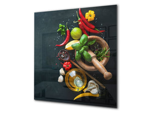 Kitchen & Bathroom splashback BS08  Mushrooms and veggies Series: Herbs Spices 6
