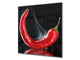 Panel de vidrio templado – Protector antisalpicaduras baños y cocinas – BS08 Serie setas y vegetales: Globo de pimienta