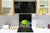 Antiéclaboussures lavabo BS08 Série champignons et légumes: Citron vert avec une feuille