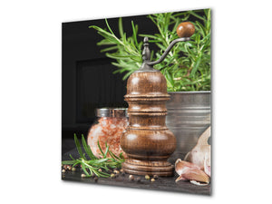 Kitchen & Bathroom splashback BS08  Mushrooms and veggies Series: Herbs Pepper Grinder