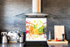 Aufkantung aus Hartglas – Glasrückwand – Rückwand für Küche und Bad BS09 Serie Wasserspritzer:  Fruit Juice