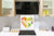 Aufkantung aus Hartglas – Glasrückwand – Rückwand für Küche und Bad BS09 Serie Wasserspritzer:  Heart Of Fruit