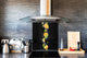 Glass kitchen splashback – Glass upstand BS09 Water splash Series: Orange In Water 3