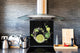 Elegante paraschizzi vetro temperato – Paraspruzzi cucina vetro – Pannello vetro BS09 Serie gocce d’acqua  Lime Mint Water 5