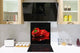 Elegante Hartglasrückwand – Glasrückwand für Küche – Glasaufkantung BS10 Serie Pfeffer:  Sliced Pepper