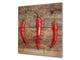 Art design Glass Upstand  BS10 Peppers Series: Wood Peppers