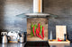 Elegante Hartglasrückwand – Glasrückwand für Küche – Glasaufkantung BS10 Serie Pfeffer:  Green Pepper 1