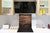 Paraschizzi cucina vetro – Paraschizzi vetro temperato – Paraschizzi con foto BS11 Trame legno e muri: Legno scuro