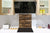 Einzigartiges Glas-Küchenpanel – Hartglas-Rückwand – Kunstdesign Glasaufkantung BS11 Holz- und Wandtexturen:  Wooden Boards 1