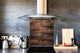 Panel de vidrio para cocinas antisalpicaduras de diseño – BS11 Serie Texturas madera y pared: Tablas de madera 2