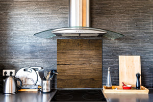 Einzigartiges Glas-Küchenpanel – Hartglas-Rückwand – Kunstdesign Glasaufkantung BS11 Holz- und Wandtexturen:  Wooden Boards 5