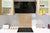 Einzigartiges Glas-Küchenpanel – Hartglas-Rückwand – Kunstdesign Glasaufkantung BS11 Holz- und Wandtexturen:  Tree Rings