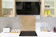 Panel de vidrio para cocinas antisalpicaduras de diseño – BS11 Serie Texturas madera y pared: Tres anillos