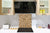 Einzigartiges Glas-Küchenpanel – Hartglas-Rückwand – Kunstdesign Glasaufkantung BS11 Holz- und Wandtexturen:  Wood Cut