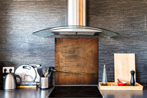 Glass kitchen backsplash –Photo backsplash BS11 Wood and wall textures Series: Wood Tree 2