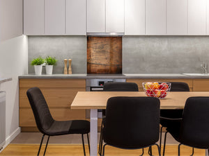 Panel de vidrio para cocinas antisalpicaduras de diseño – BS11 Serie Texturas madera y pared:  Árbol de madera 2