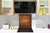 Einzigartiges Glas-Küchenpanel – Hartglas-Rückwand – Kunstdesign Glasaufkantung BS11 Holz- und Wandtexturen:  Raw Wood