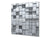 Protector contra salpicaduras de vidrio templado BS 12 Texturas blancas y grises Serie: Cuadrados de geometría 1