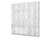 Protector contra salpicaduras de vidrio templado BS 12 Texturas blancas y grises Serie: La geometría del rectángulo