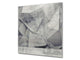 Paraschizzi vetro rinforzato – Paraspruzzi artistico stampato su vetro BS12 Trame bianche e grigi: Geometria del calcestruzzo 1
