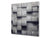 Protector contra salpicaduras de vidrio templado BS 12 Texturas blancas y grises Serie: Cuadrados de geometría 3