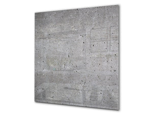 Toughened glass backsplash BS 12 White and grey textures Series: Concrete Texture 2