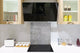 Toughened glass backsplash BS 12 White and grey textures Series: Concrete Texture 2