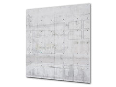 Toughened glass backsplash BS 12 White and grey textures Series: Concrete Texture 3