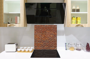 Einzigartiges Glas-Küchenpanel – Hartglas-Rückwand – Kunstdesign Glasaufkantung BS11 Holz- und Wandtexturen:  Slab Texture 3