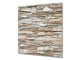 Glass kitchen backsplash –Photo backsplash BS11 Wood and wall textures Series: Beige Stone 3