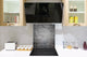 Einzigartiges Glas-Küchenpanel – Hartglas-Rückwand – Kunstdesign Glasaufkantung BS11 Holz- und Wandtexturen:  Gray Brick Texture 2