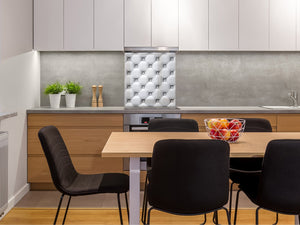 Glas Küchenrückwand – Hartglas-Rückwand – Foto-Rückwand BS12 Weiße und graue Texturen: Gray Leather Texture