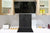 Paraschizzi vetro rinforzato – Paraspruzzi artistico stampato su vetro BS12 Trame bianche e grigi: Trama nera