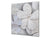 Paraschizzi vetro rinforzato – Paraspruzzi artistico stampato su vetro BS12 Trame bianche e grigi: Astrazione di fiori