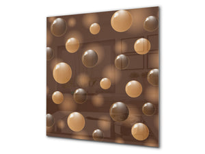 Arte de pared de vidrio templado impreso BS13 Varias series: Geometría de círculos