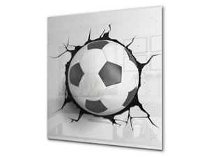 Printed Tempered glass wall art BS13 Various Series: Ball In The Wall