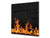 Paraschizzi in vetro temperato stampato – Paraspruzzi da cucina in vetro BS14 Serie fuoco: Fire Black Background 2