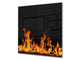 Glass kitchen splashback BS14 Fire Series: Fire Black Background 2