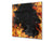 Paraschizzi in vetro temperato stampato – Paraspruzzi da cucina in vetro BS14 Serie fuoco: Fire Black Background 3