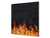 Vidrio de cocina splashback BS14 Serie Fuego: Fondo de fuego negro 4