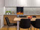 Paraschizzi in vetro temperato stampato – Paraspruzzi da cucina in vetro BS14 Serie fuoco: Fire Black Background 4