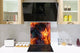 Vidrio de cocina splashback BS14 Serie Fuego: Estrella de fuego 1