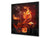 Glass kitchen splashback BS14 Fire Series: Fiery Flower 1