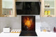 Aufgedrucktes Hartglas-Wandkunstwerk – Glasküchenrückwand BS14 Serie Feuer:  Fiery Flower 3