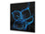 Aufgedrucktes Hartglas-Wandkunstwerk – Glasküchenrückwand BS14 Serie Feuer:  Blue Flower 4